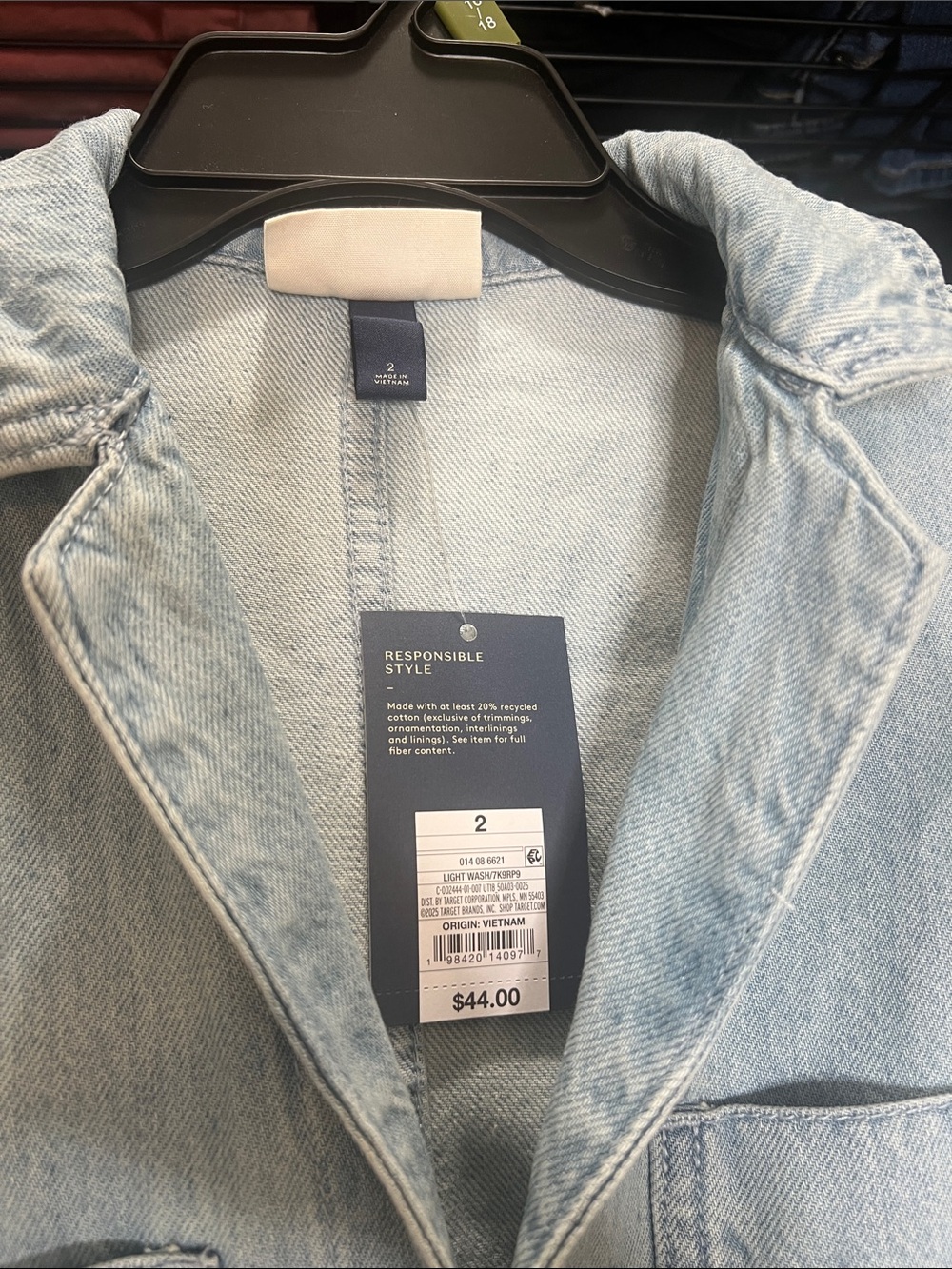 NWT Universal Thread Utility Denim Jumpsuit Light Wash Wide Leg Flight Suit - Picture 5 of 5